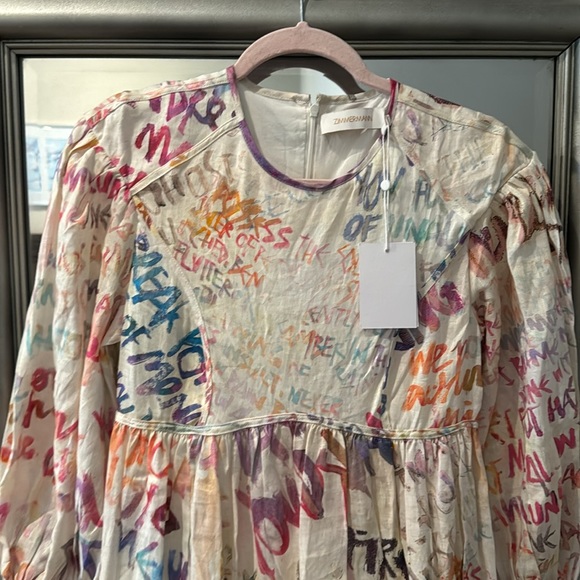 Zimmermann | Dress | Dancer Panelled Bodice | NWT | Size AU 1 | Midi Dress - Picture 7 of 9